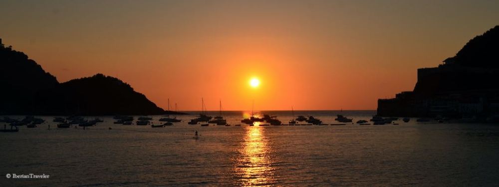 La Concha Bay at sunset